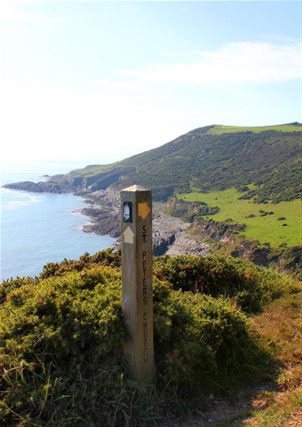 The South West Coastal Path. at Stoke Cottage in Noss Mayo