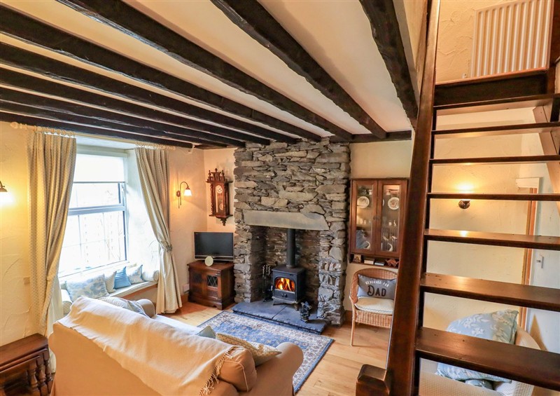 Enjoy the living room at Stokers Cottage, Bowness-On-Windermere