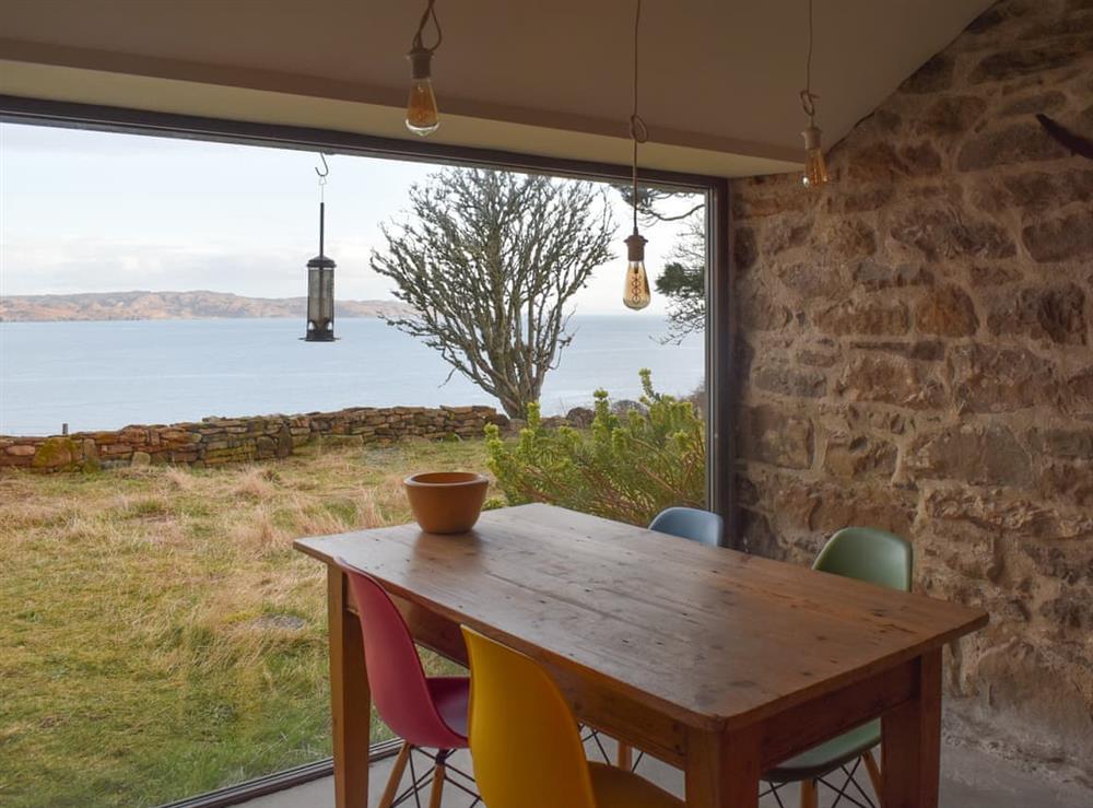 Dining room at Stone Cottage in Elgol, Isle Of Skye