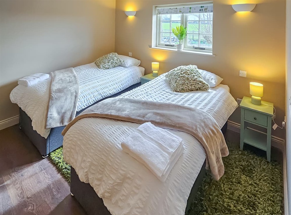 Second bedroom with en-suite, can be setup as 2 singles or king sized bed at Stone Cottage in Maltfield, near Wedmore, Somerset