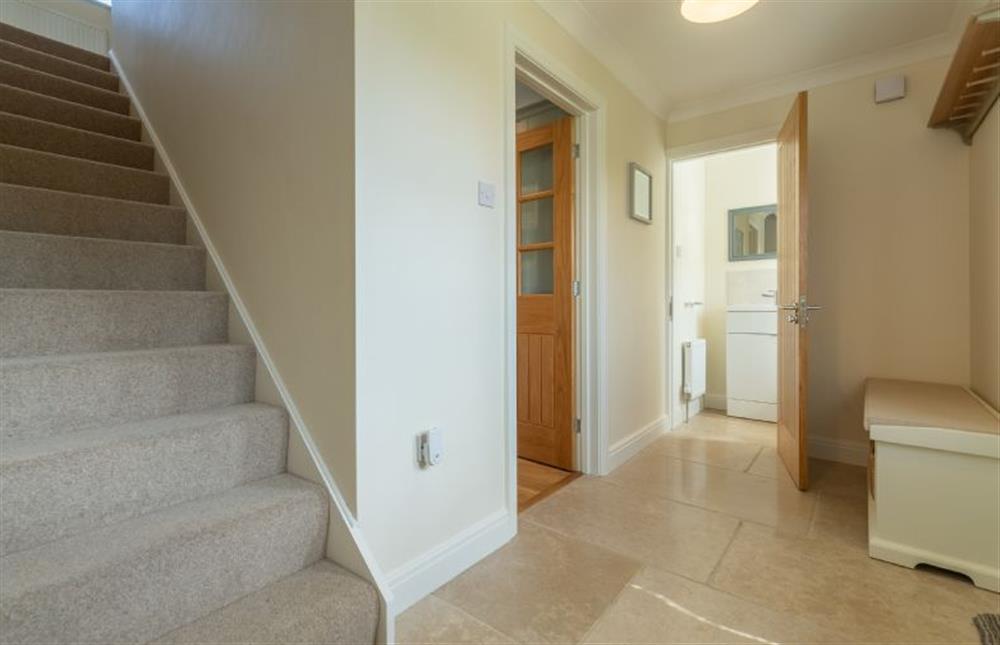Ground floor: Entrance hall and stairs to first floor at Stone Croft, Barney near Fakenham