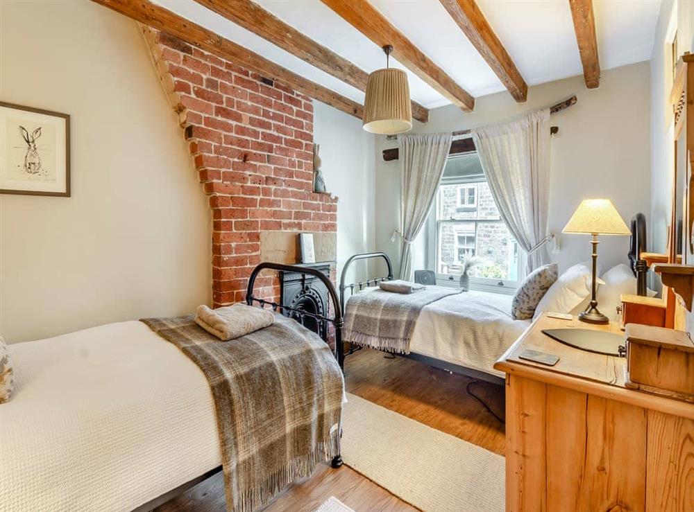 Twin bedroom at Stone Millworkers Cottage in Belper, Derbyshire
