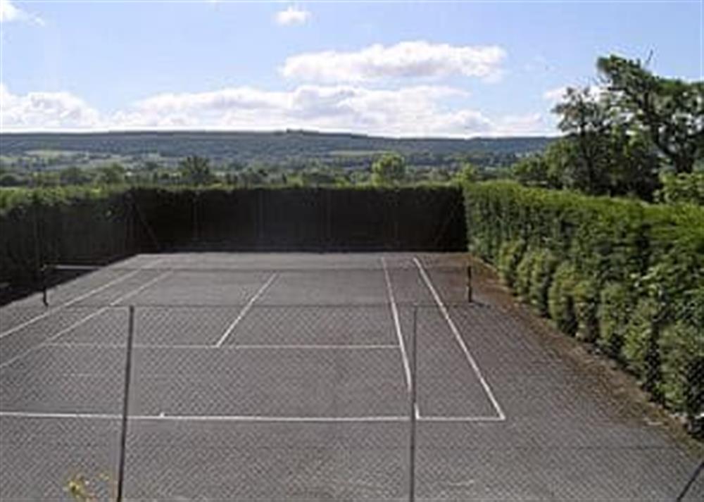 Tennis court at Stonehenge in Witham Friary, Frome, Somerset., Great Britain