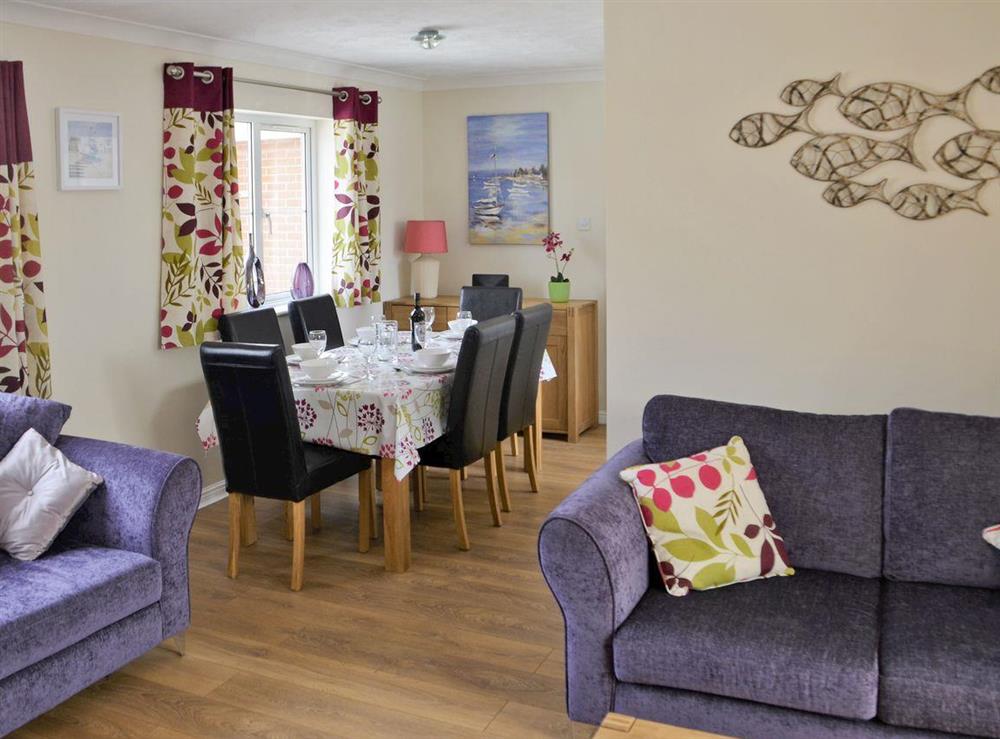 Spacious living and dining room at Stones Throw in Bacton, Norfolk