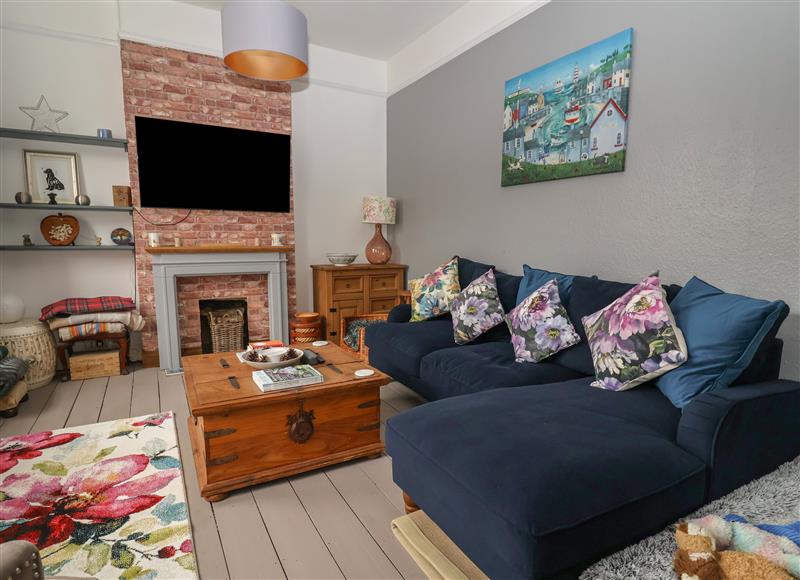 The living room at Stones Throw, Budleigh Salterton