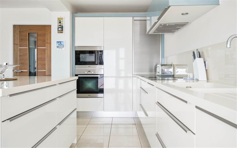 This is the kitchen at Stone's Throw in Sandbanks