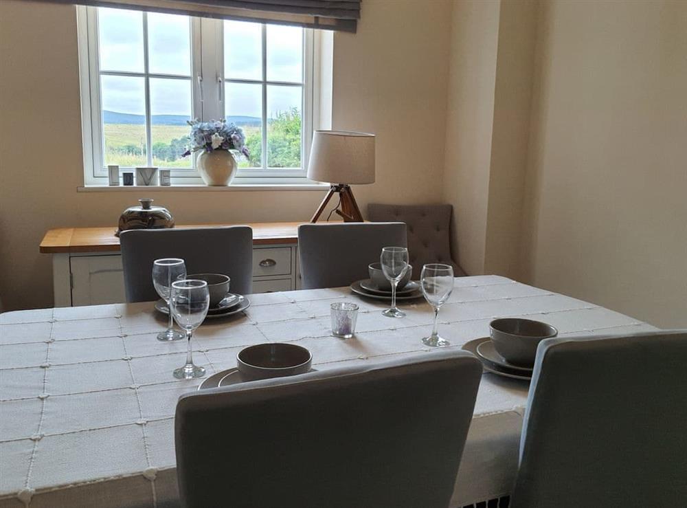 Dining room at Stonyfield cottage, in Rochester, Northumberland