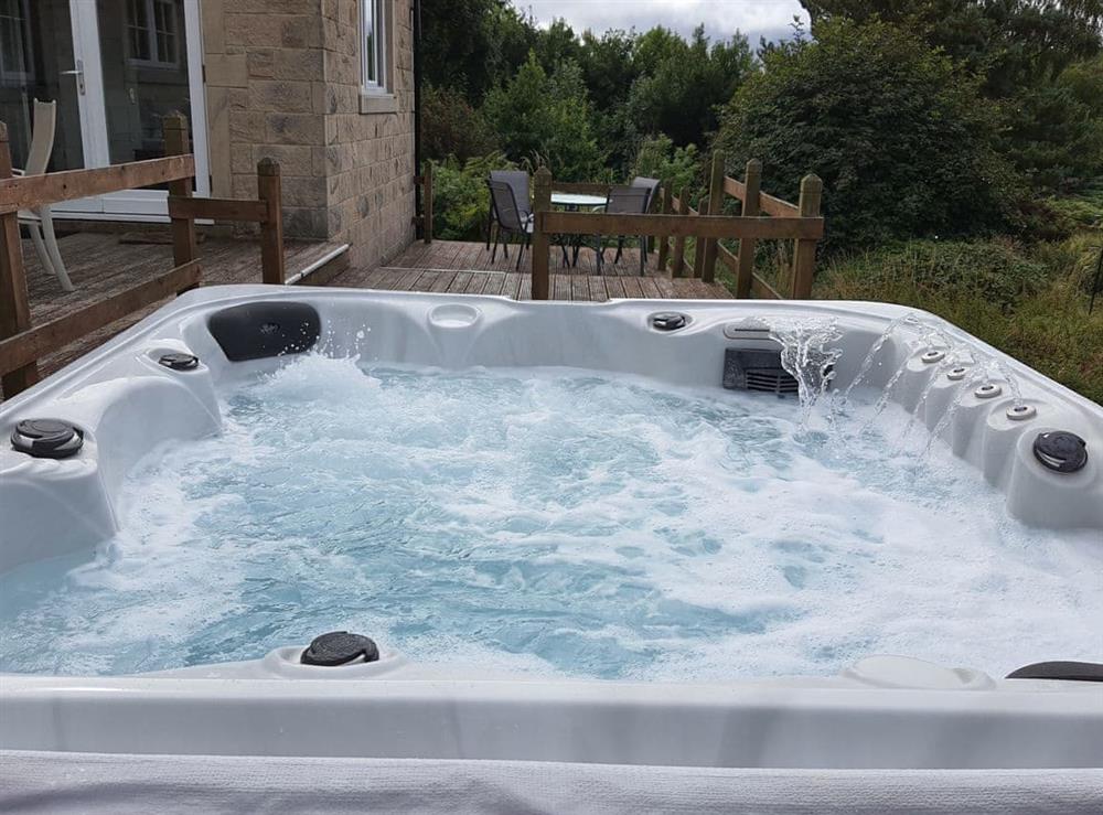 Hot tub (photo 2) at Stonyfield cottage, in Rochester, Northumberland