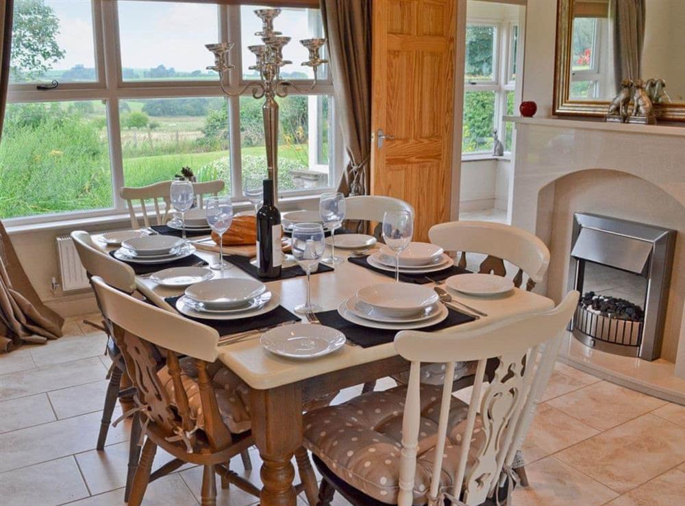 Dining room at Storrs Croft in Arkholme, near Kirkby Lonsdale, Lancashire