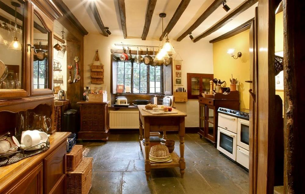Characterful country kitchen with traditional pantry at Stourton Manor, Stourton