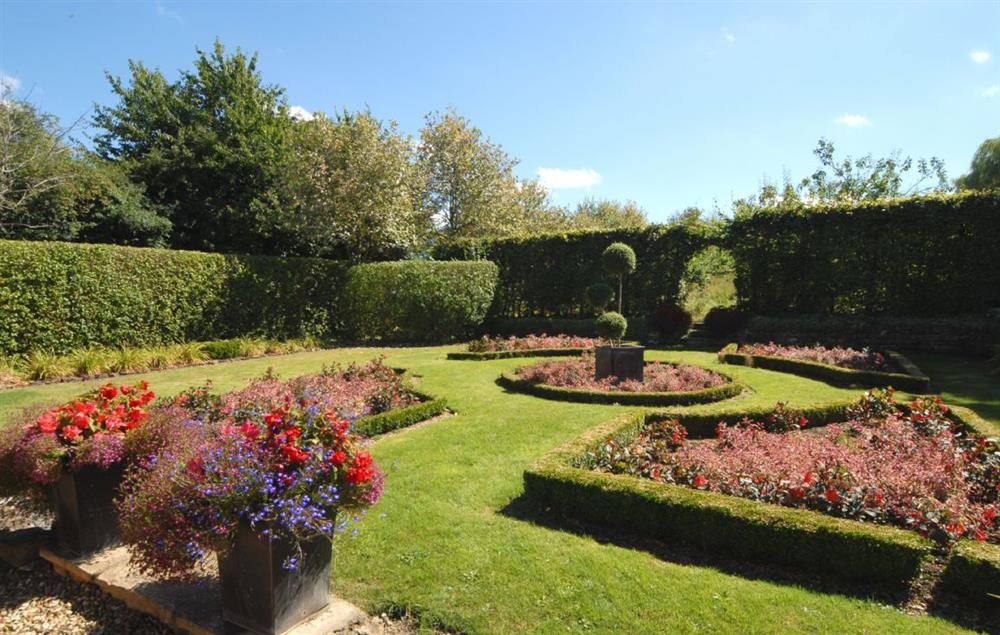 Traditional knot garden at Stourton Manor, Stourton
