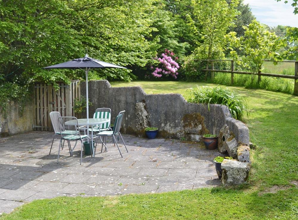 South-facing enclosed garden at Stowford Linhay in North Tawton, Devon