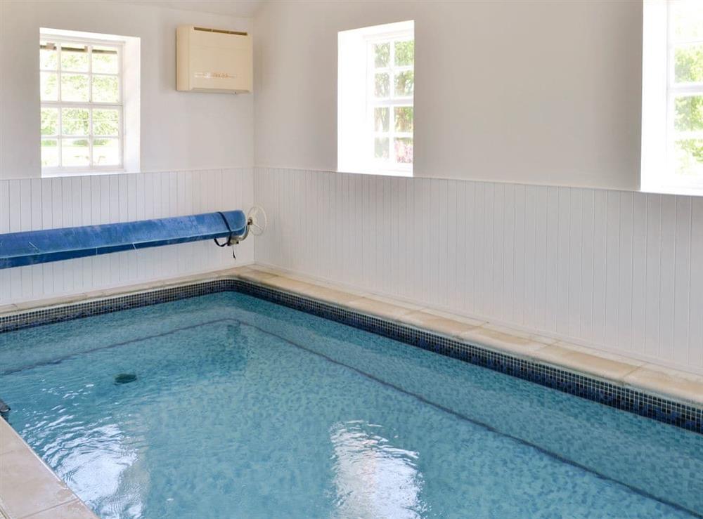 Indoor swimming pool at Halcyon Cottage, 