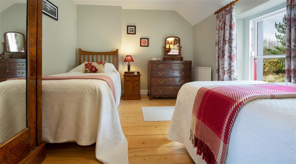 The twin bedroom at Strand House in Cushendun, County Antrim