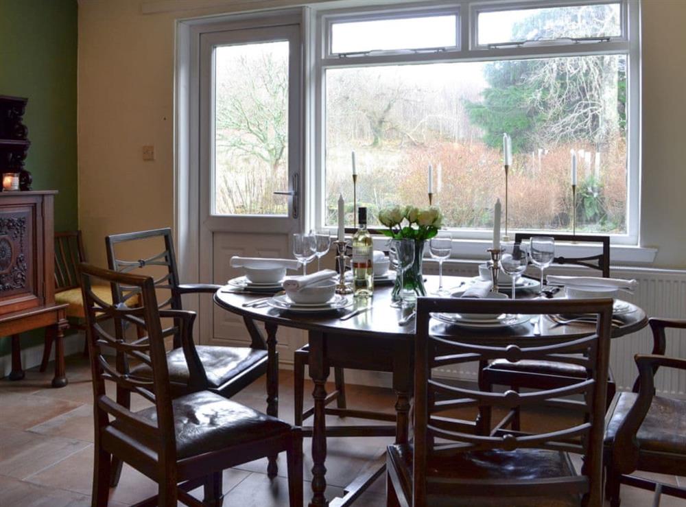 Dining area at Strathcashel Cottage in Rowardennan, near Balamaha, Lanarkshire
