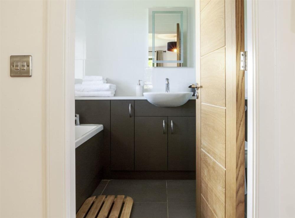 En-suite bathroom at Strathspey Lodge in Duthil, Carrbridge, near Aviemore, Highlands, Inverness-Shire