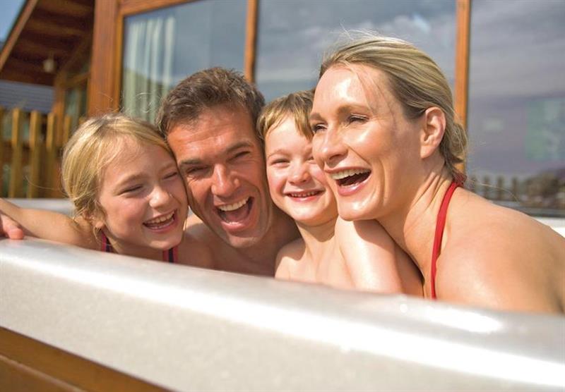 Typical hot tub at Strathyre Lodges in Callander, Perthshire & Southern Highlands