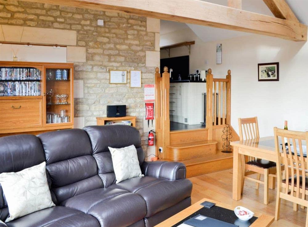 Wonderful living area with exposed beams at Stratton Mill in Cirencester, Gloucester., Gloucestershire