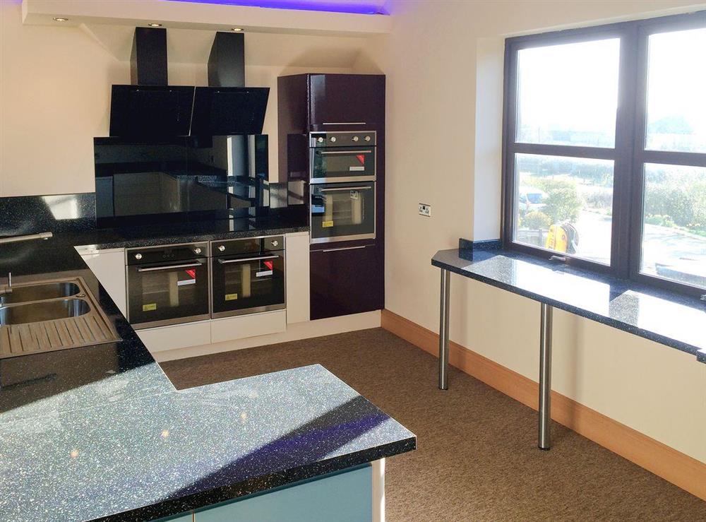 Sleek, modern kitchen at Strawberry Hill View in Alnwick, Northumberland