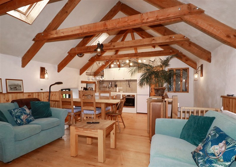 The living room at Stribleys Barn, Cusgarne