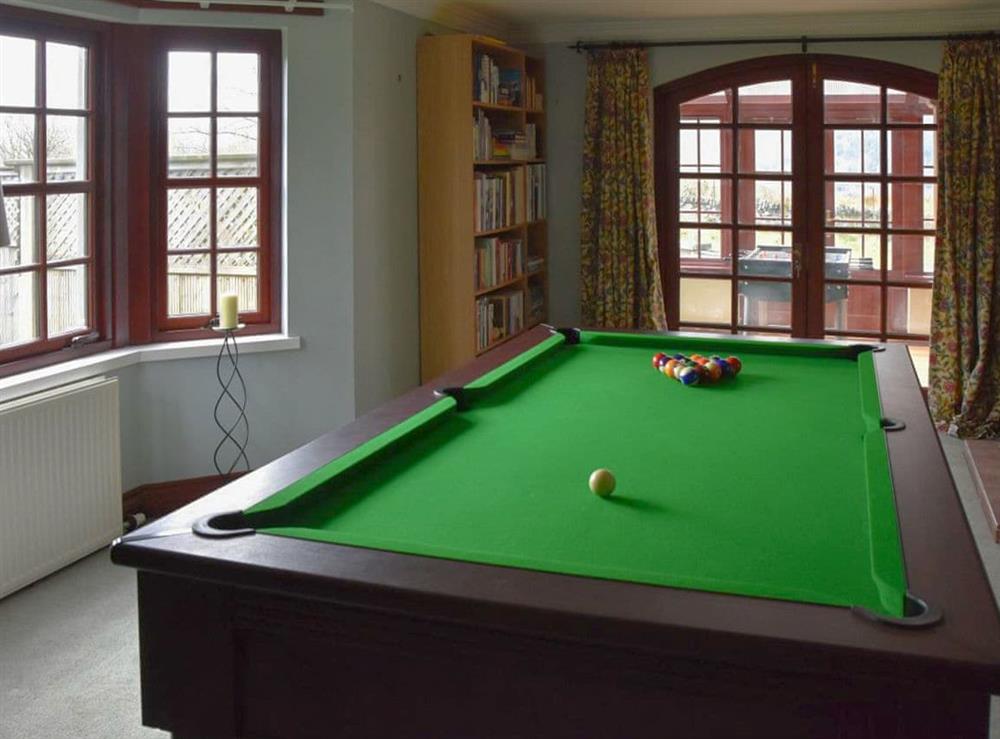 Games room at Stronafian House in Colintraive, Argyll