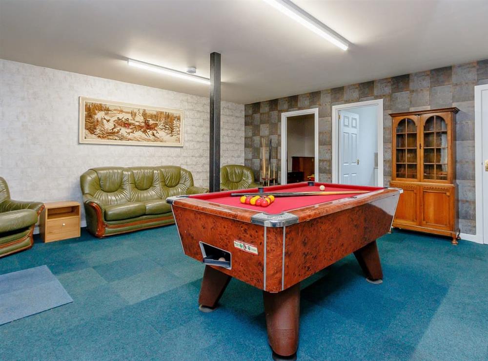 Games room at Strone House in Strone, near Dunoon, Argyll and Bute, Scotland