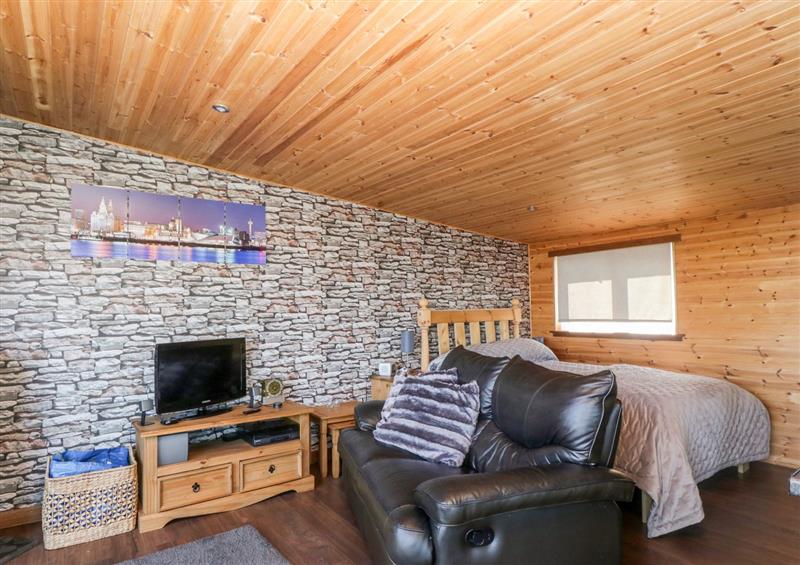 This is the living room at Studio Cabin, Glenboig near Coatbridge