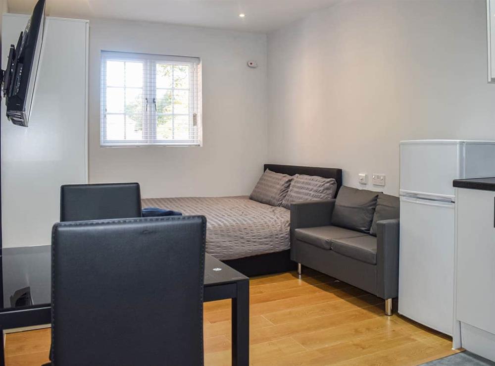 Open plan living space at Studio Flat in Crawley, West Sussex