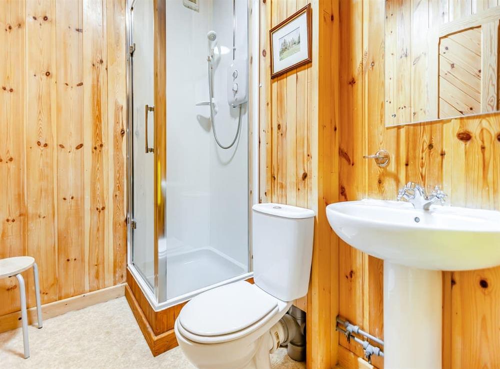 Shower room at Stuffers Cottage in Braemar., Aberdeenshire