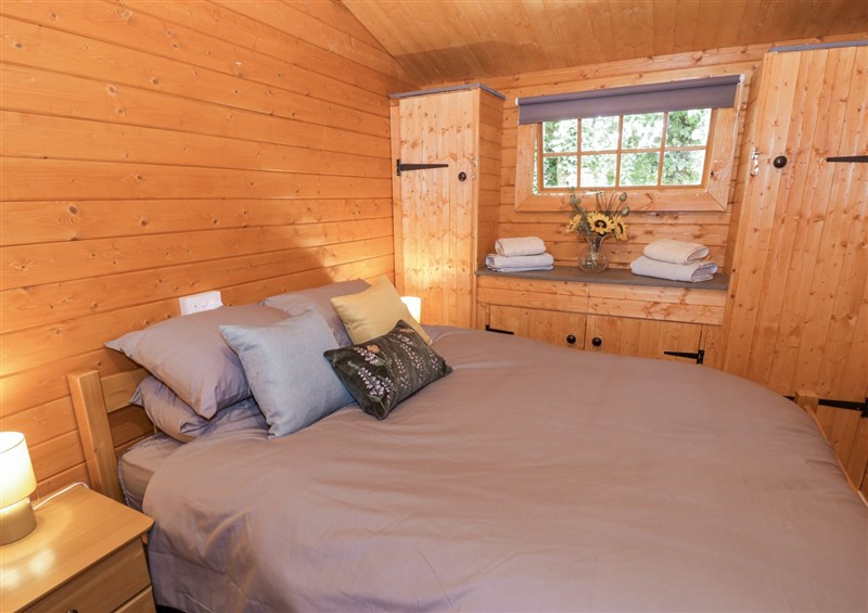 This is a bedroom at Stumps Cross Lodge, Upper Coscombe near Winchcombe