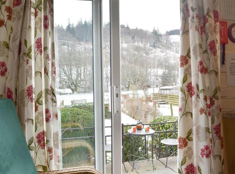 Patio door to sitting out area at Stybarrow View Cottage in Glenridding, Ullswater, Cumbria