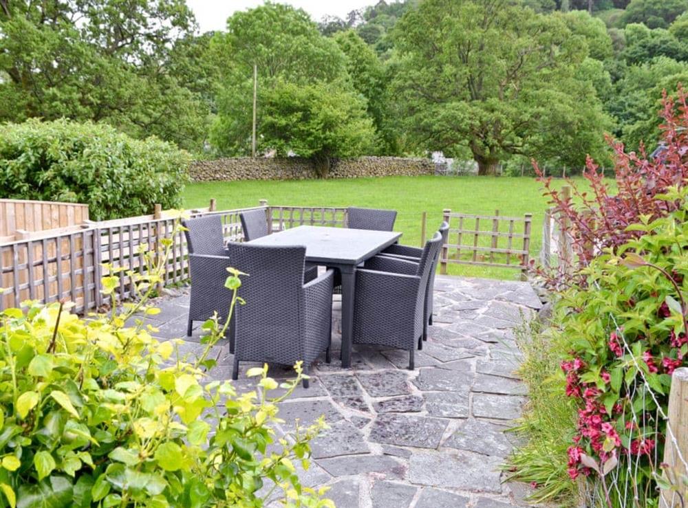Sitting-out-area at Stybarrow View Cottage in Glenridding, Ullswater, Cumbria