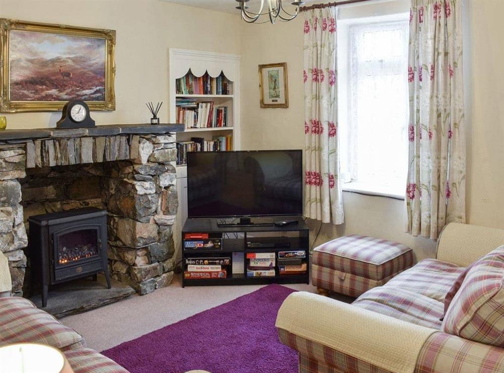 Welcoming living room at Stybarrow View Cottage in Glenridding, Ullswater, Cumbria