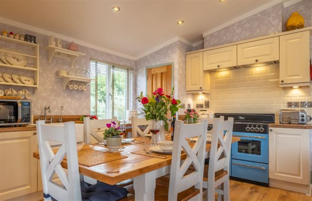 Ground floor: Dining room area and kitchen  at Suffolk Barn, Kelling near Holt