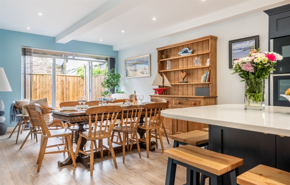 This is the dining room at Suffolk Cottage in East Allington