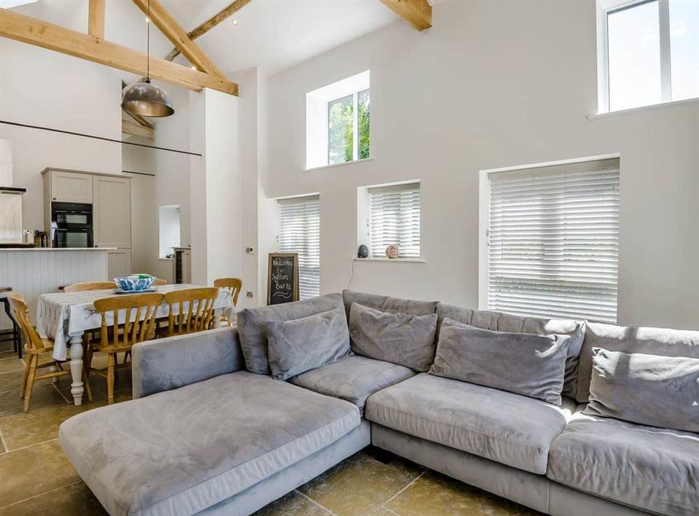 Open plan living space at Sufton Cottage in Mordiford, near Hereford, Herefordshire