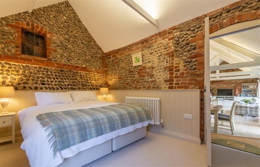 Ground floor: Bedroom three with super king zip-and-link bed at Summer Barn, Weybourne near Holt