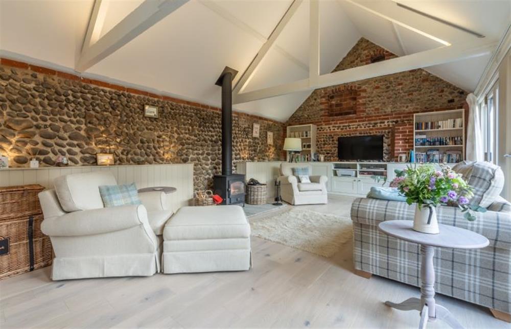 Ground floor: Sitting area within the open-plan living area at Summer Barn, Weybourne near Holt