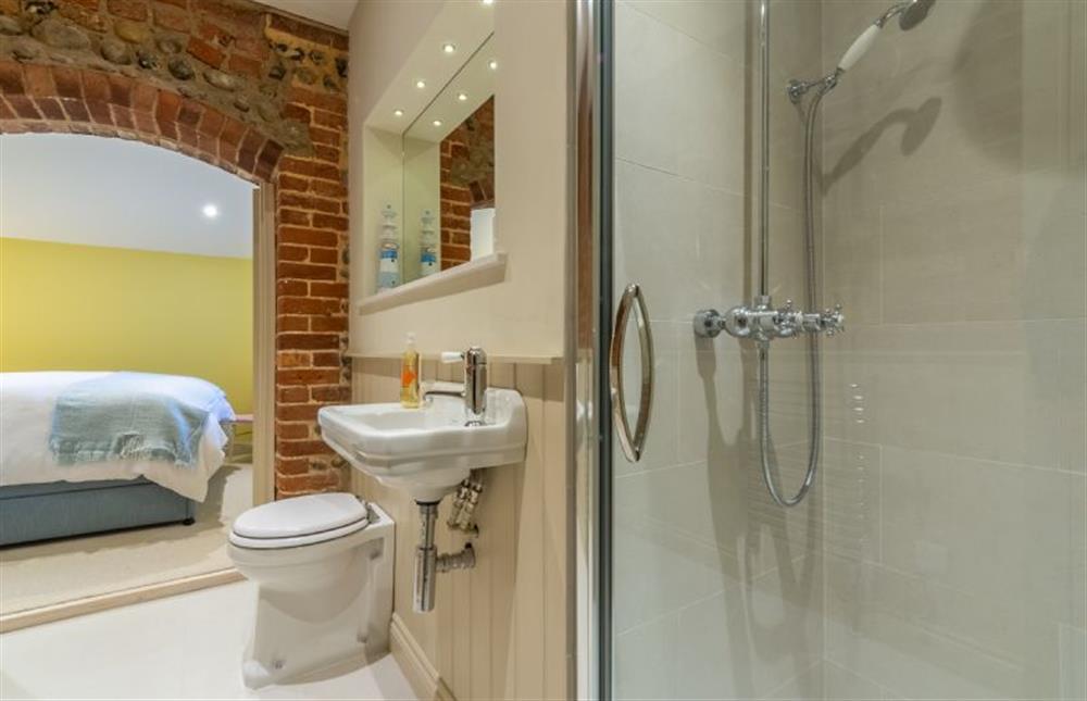 Ground floor: Walk through the bathroom to bedroom two at Summer Barn, Weybourne near Holt