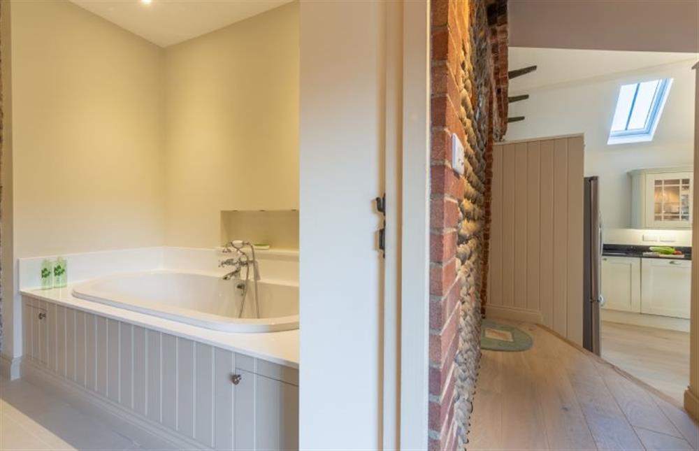 Ground floor: Walkway from bedroom three to the bathroom at Summer Barn, Weybourne near Holt