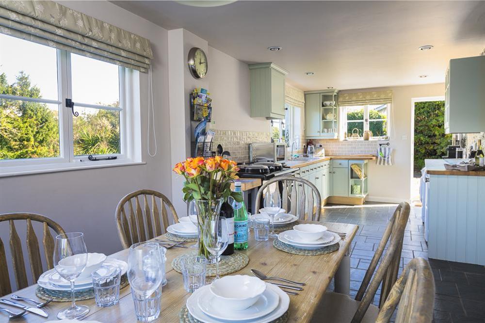 Well-equipped and elegantly crafted Shaker-style kitchen at Summer Cottage in , Salcombe