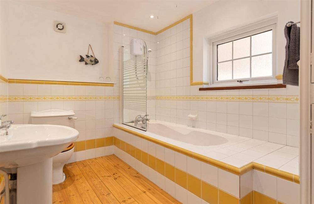 The bathroom at Summerhill Cottage in Mathry, near St Davids, Pembrokeshire, Dyfed