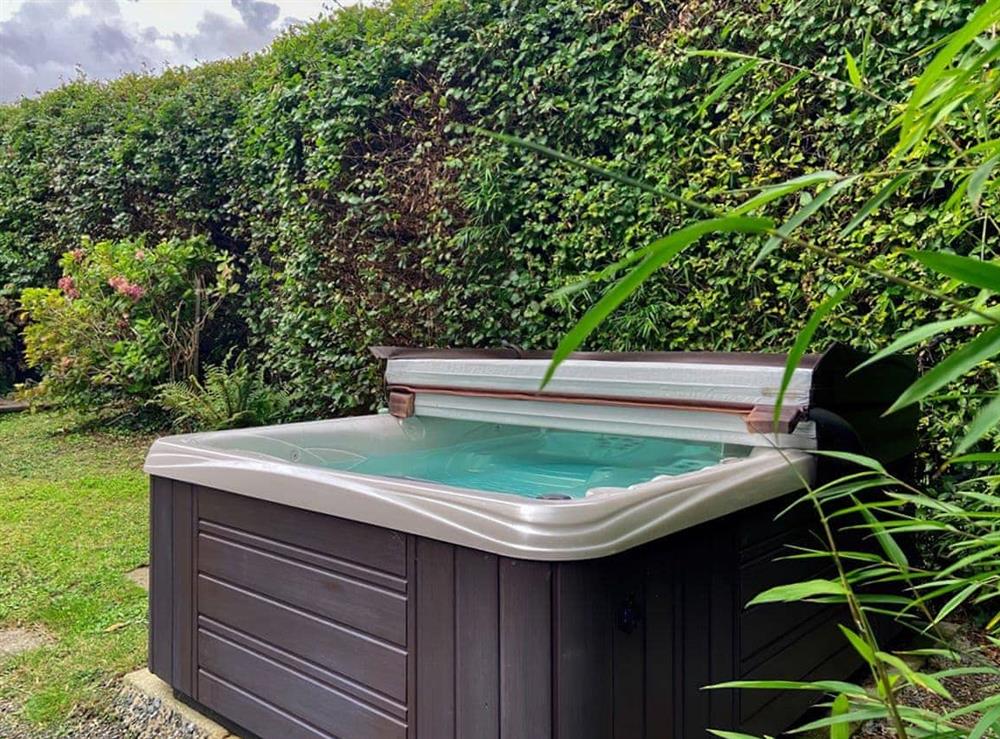 Hot tub at Summerhill Cottage in Narberth, Dyfed