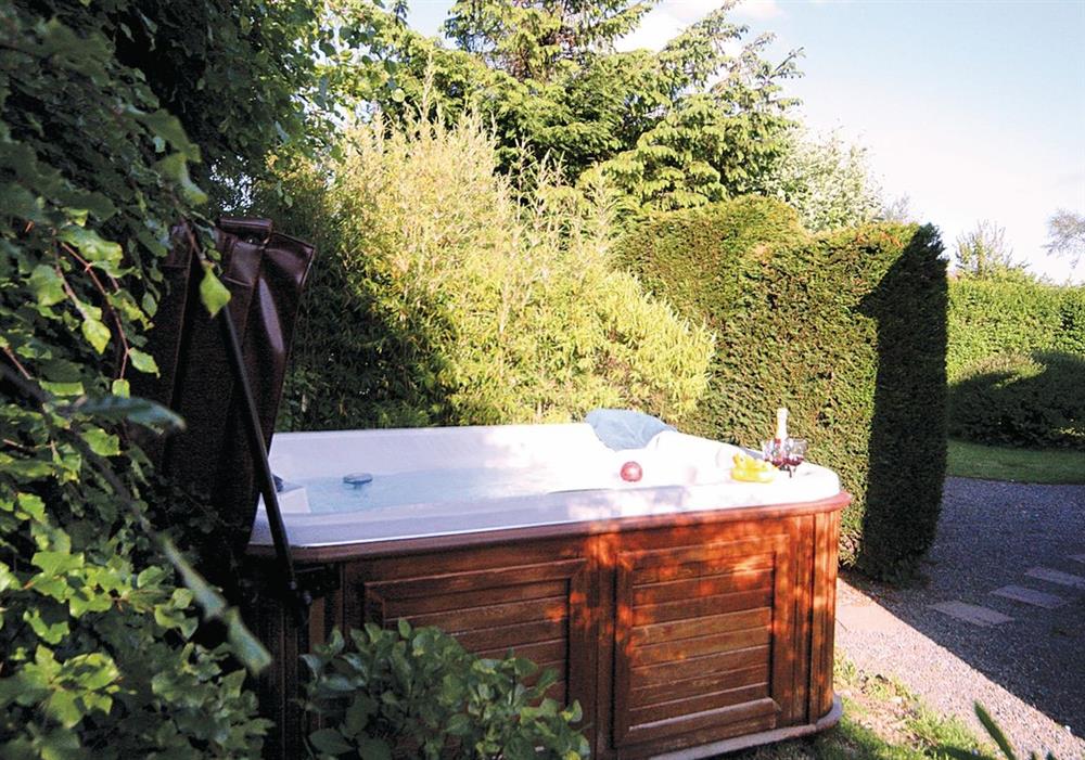 Summerhill Cottage hot tub at Summerhill Cottage in Narberth, Dyfed