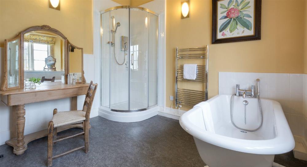 Bathroom at Summerhouse Cottage in Wraxall, Somerset