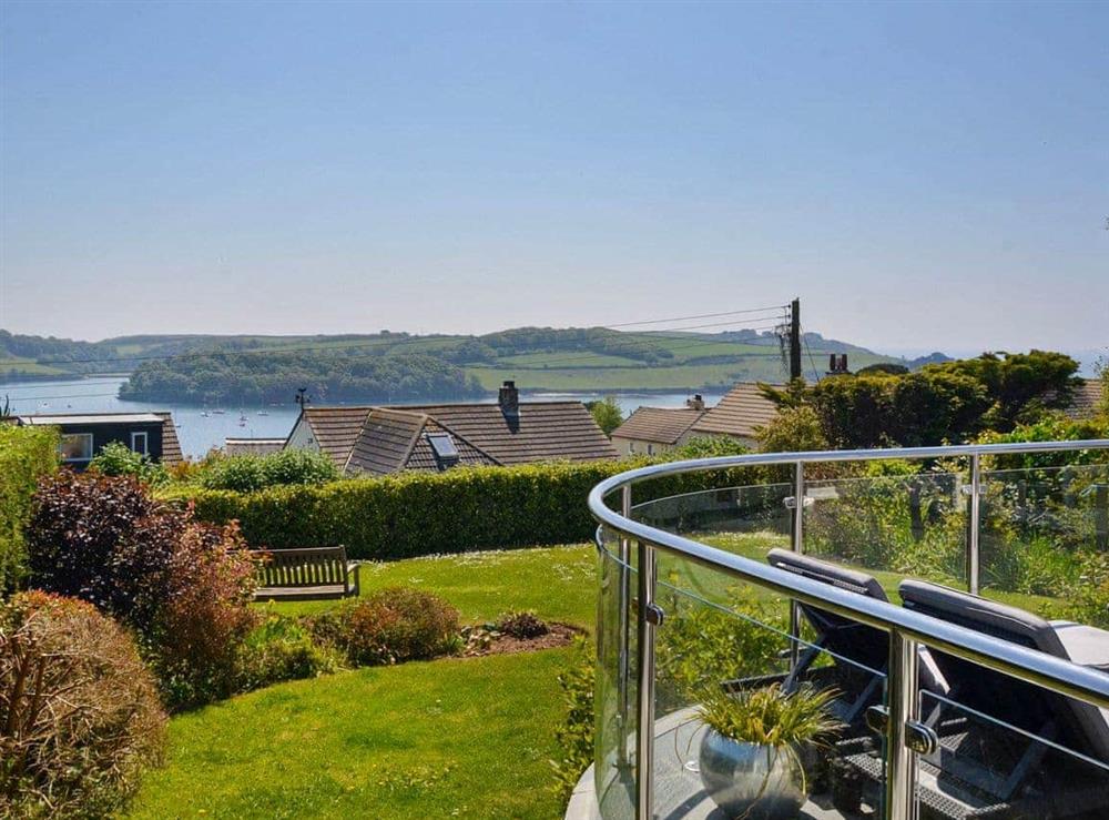 The views from the rear garden over St Mawes at Summers View in St Mawes, Cornwall