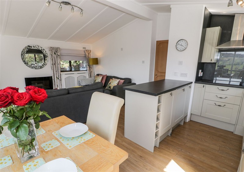 The kitchen at Summertime Lodge, Rhyd-y-Foel near Abergele