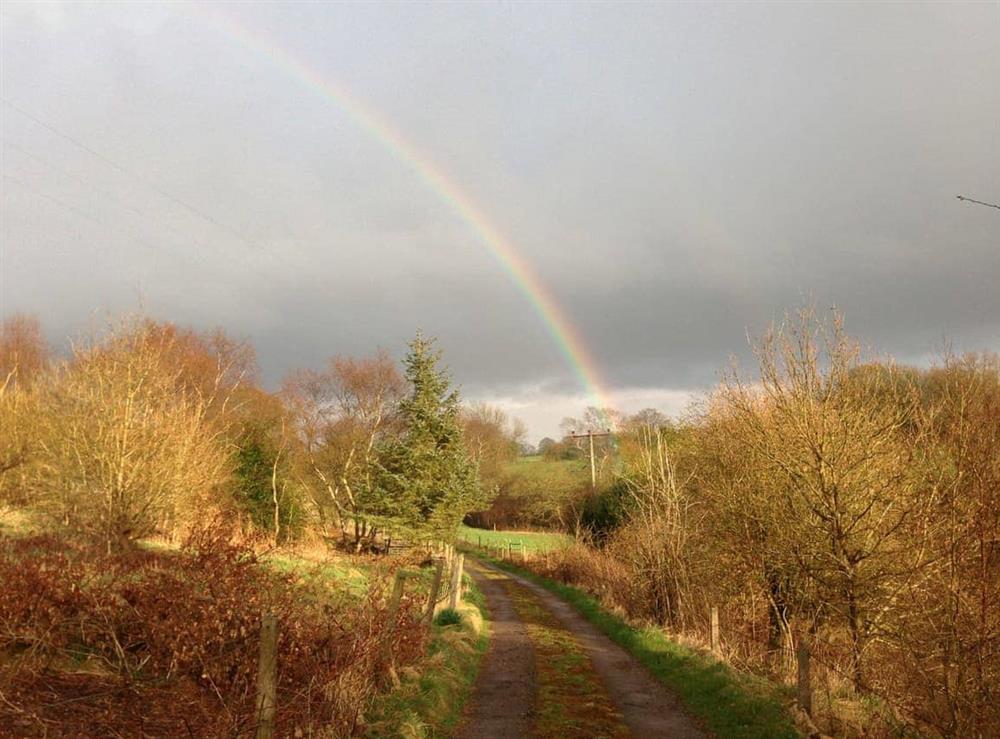 Rainbow on the approach to sun valley at Sun Valley- Serenity in Stockton Brook, near Leek, Staffordshire