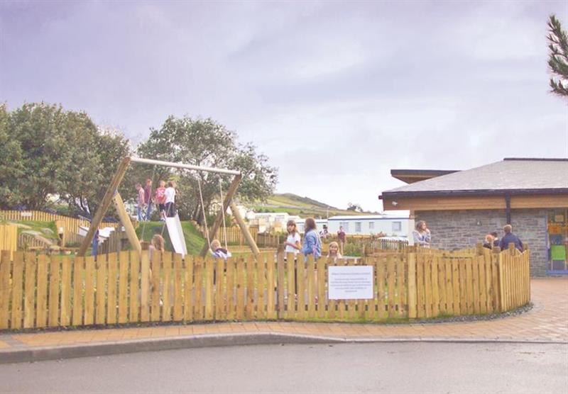 Children’s play area at Sunbeach Holiday Park in Llwyngwril, Gwynedd, 