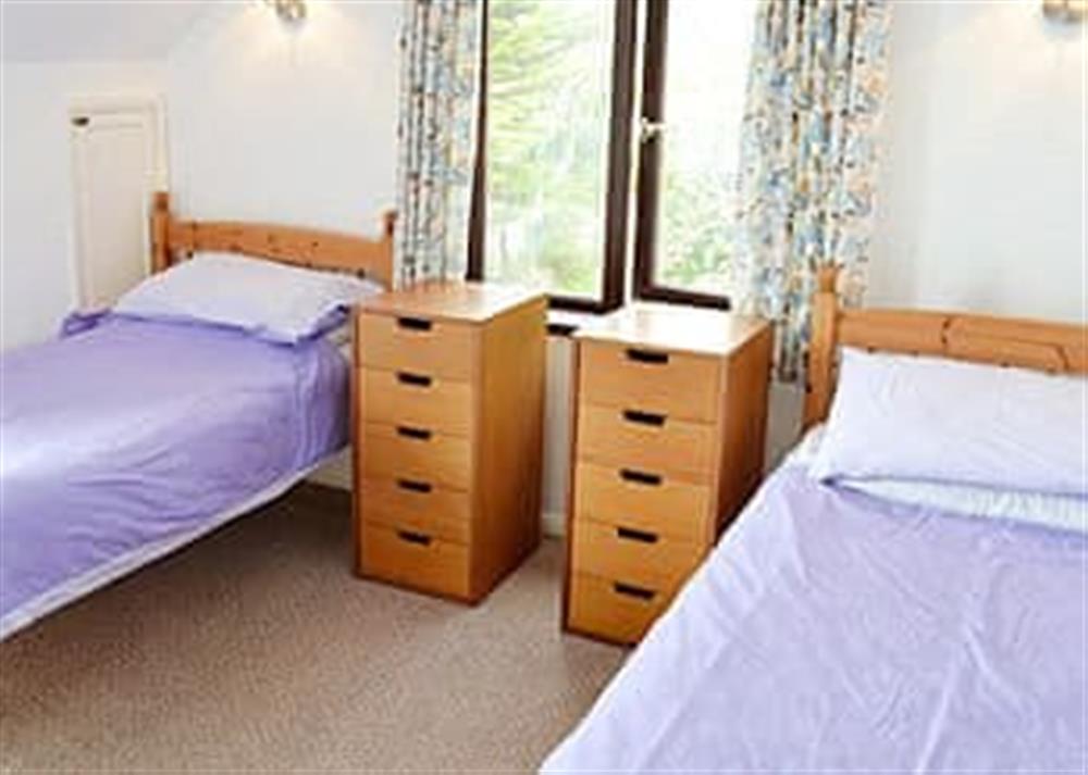 Twin bedroom at Suncroft in Praa Sands, Penzance, Cornwall